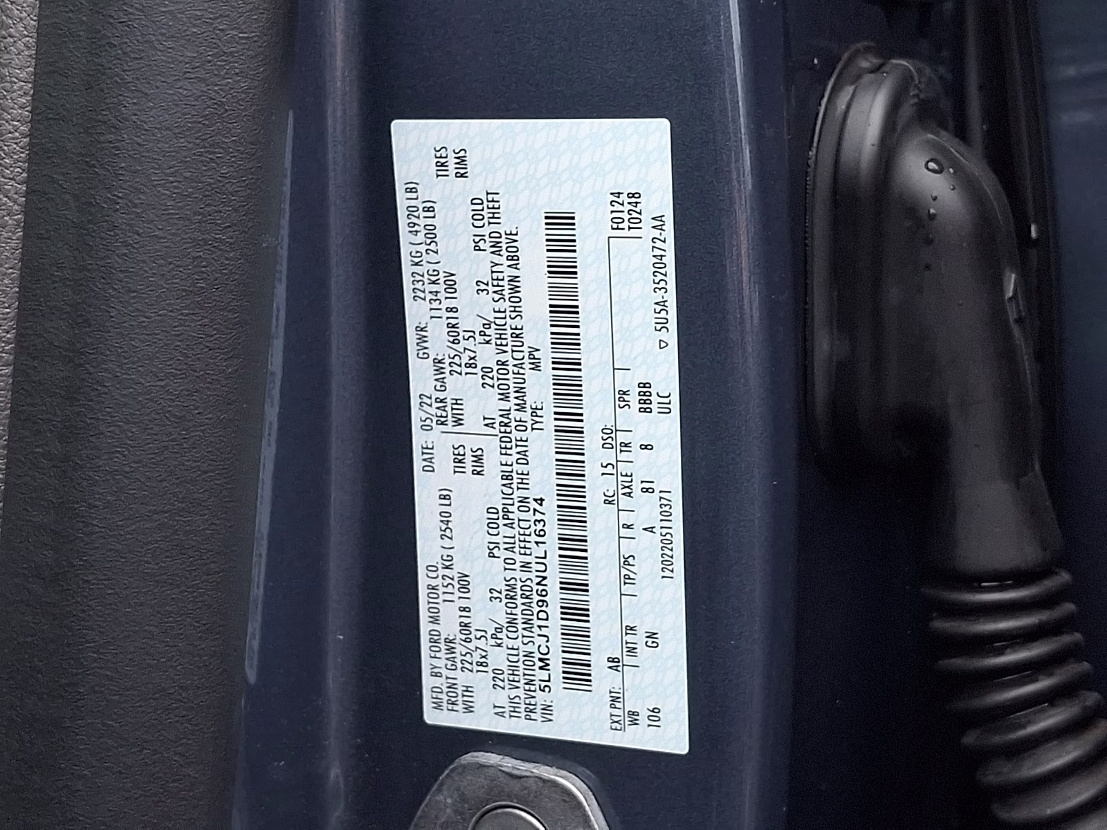 2022 Ocean Drive Blue Metallic Tinted Clearciat - AB Lincoln Corsair Standard AWD