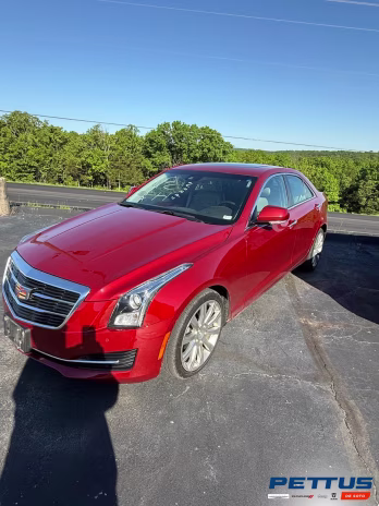 2017 red Cadillac ATS 2.0L Turbo Luxury AWD Sedan