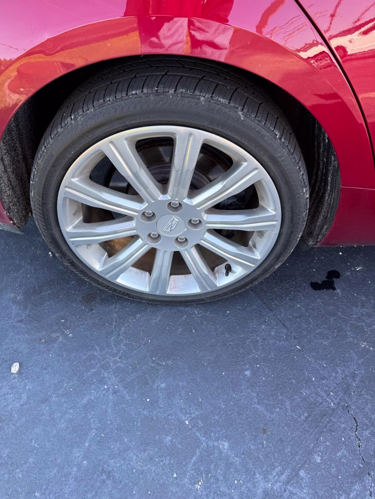 2017 red Cadillac ATS 2.0L Turbo Luxury AWD Sedan