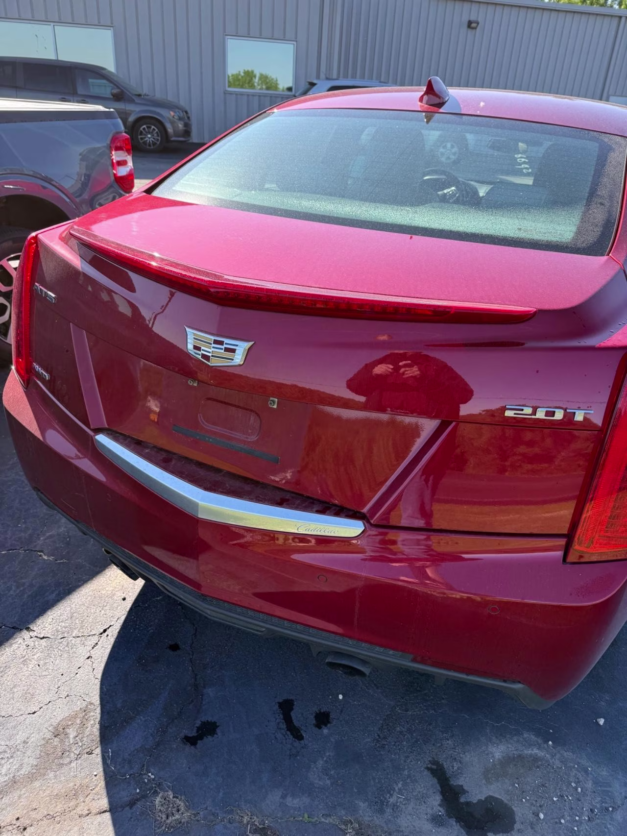 2017 red Cadillac ATS 2.0L Turbo Luxury AWD Sedan