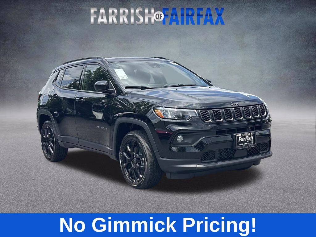 2026 Diamond Black Crystal Pearlcoat Jeep Compass Latitude 4X4 SUV