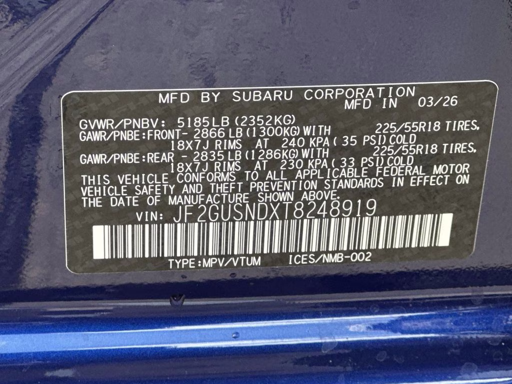 2026 Sapphire Blue Pearl Subaru Crosstrek Hybrid Limited AWD SUV