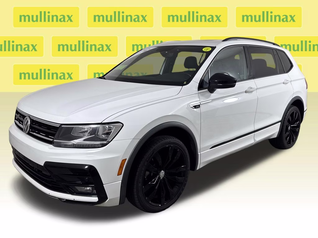 2021 Pure White Volkswagen Tiguan 2.0T SE R-Line Black FWD SUV