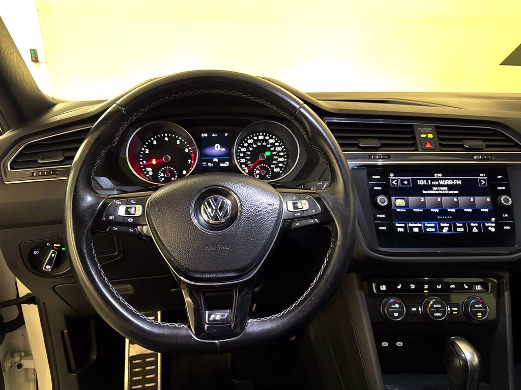 2021 Pure White Volkswagen Tiguan 2.0T SE R-Line Black FWD SUV