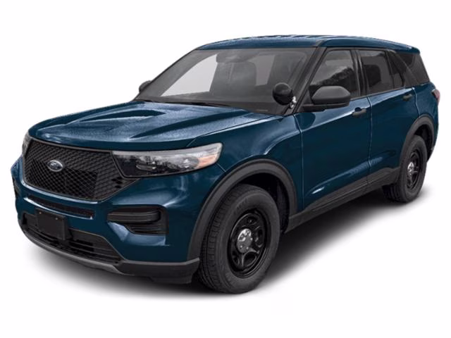 2026 Dark Blue Ford Explorer Police AWD Crossover