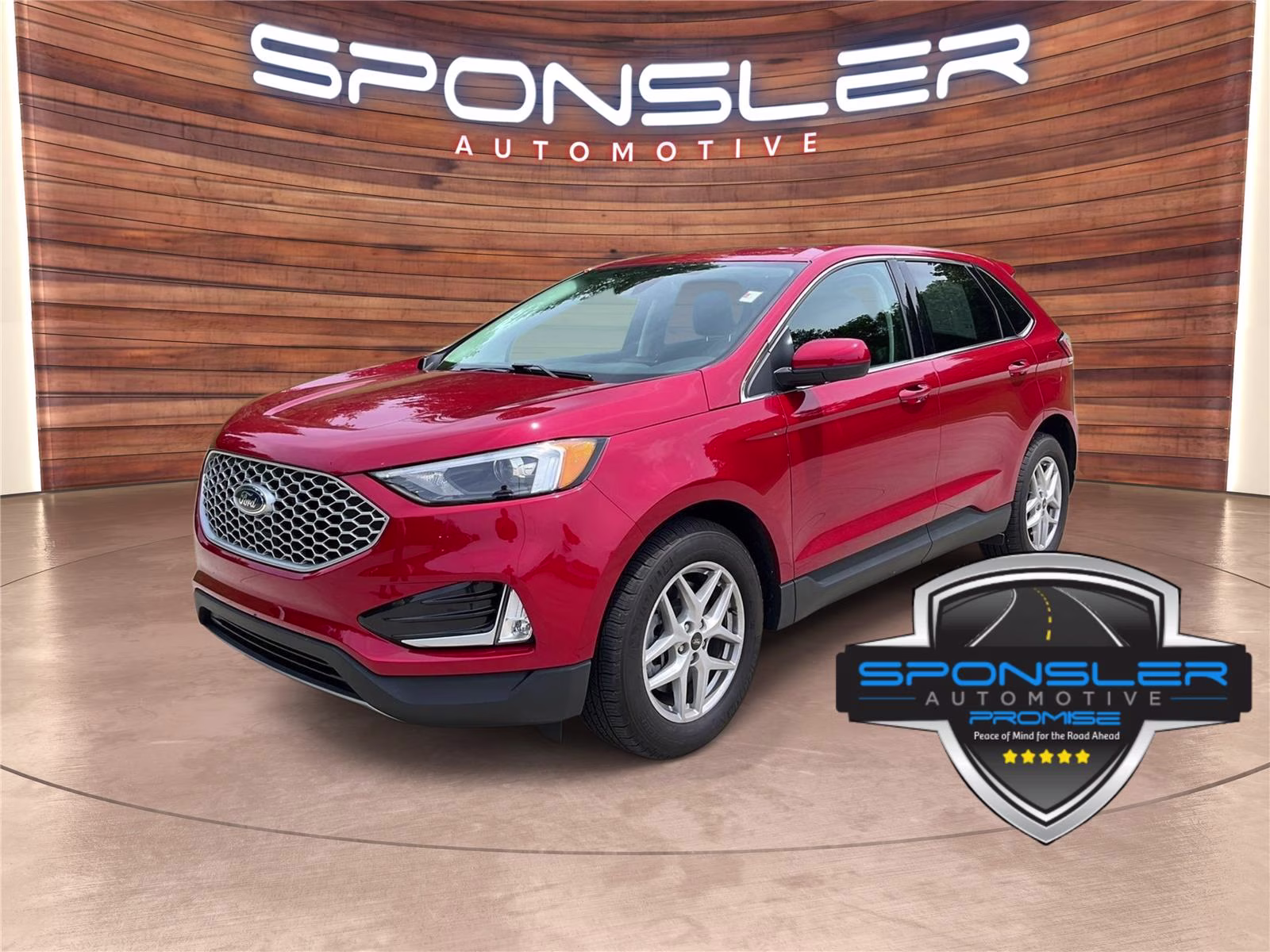 2024 Rapid Red Metallic Tinted Clearcoat Ford Edge SEL AWD SUV