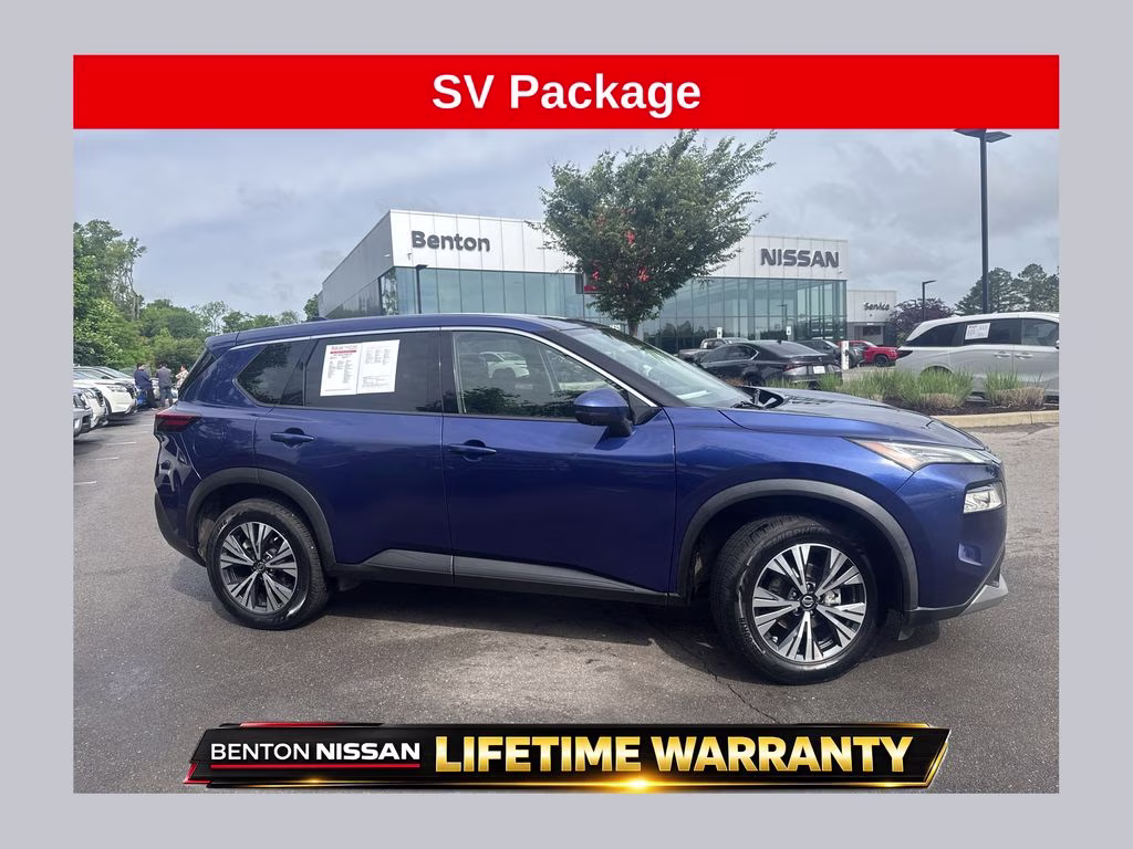2021 Caspian Blue Metallic Nissan Rogue SV AWD SUV
