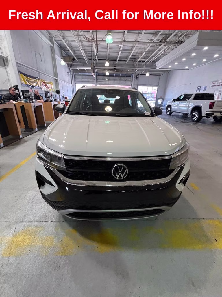 2023 Pure White Volkswagen Taos 1.5T S FWD SUV