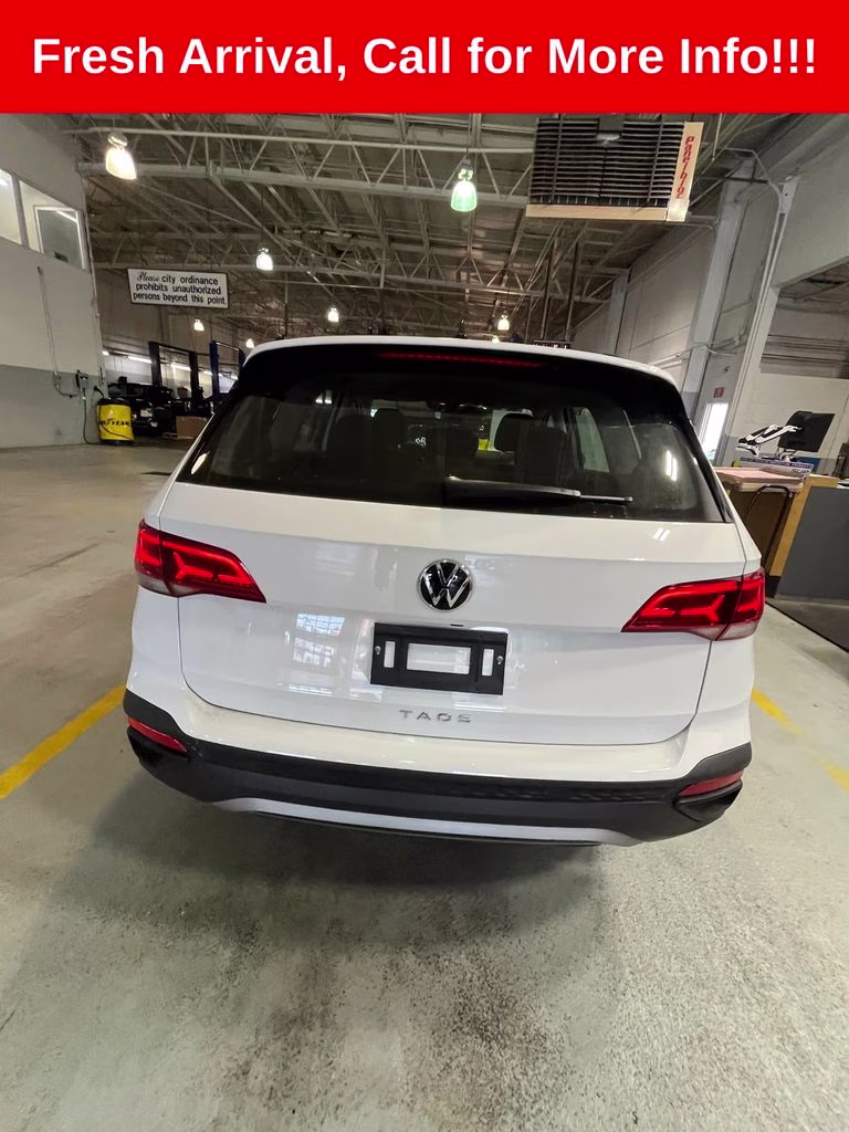 2023 Pure White Volkswagen Taos 1.5T S FWD SUV