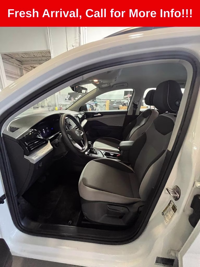2023 Pure White Volkswagen Taos 1.5T S FWD SUV