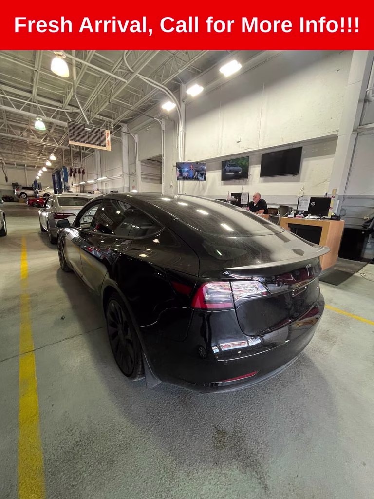 2021 Solid Black Tesla Model 3 Performance AWD Sedan