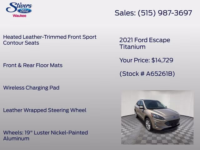 2021 Desert Gold Metallic Ford Escape Titanium AWD SUV