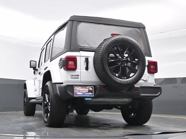 2023 Bright White Clearcoat Jeep Wrangler Sahara 4xe 4X4 SUV