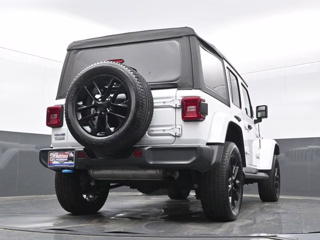 2023 Bright White Clearcoat Jeep Wrangler Sahara 4xe 4X4 SUV