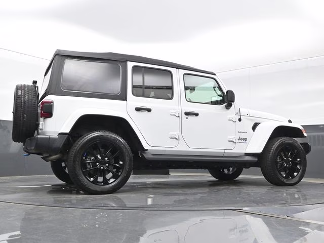 2023 Bright White Clearcoat Jeep Wrangler Sahara 4xe 4X4 SUV