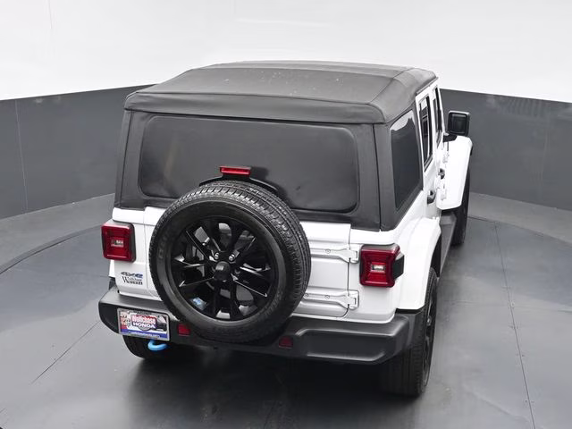 2023 Bright White Clearcoat Jeep Wrangler Sahara 4xe 4X4 SUV