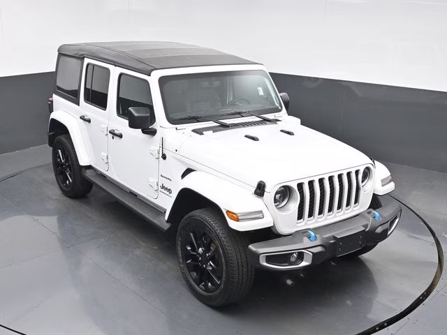 2023 Bright White Clearcoat Jeep Wrangler Sahara 4xe 4X4 SUV