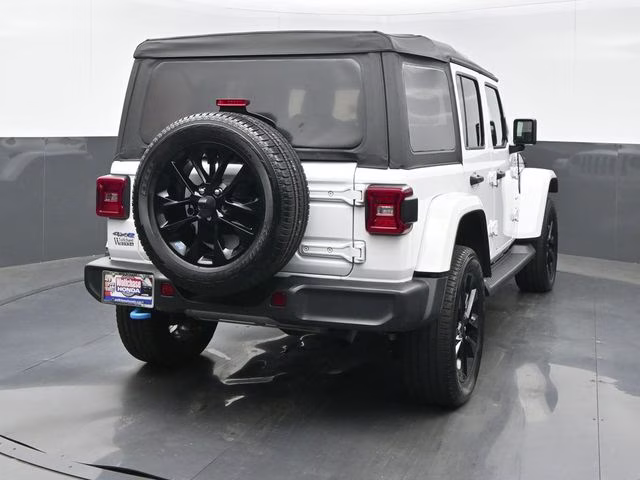 2023 Bright White Clearcoat Jeep Wrangler Sahara 4xe 4X4 SUV