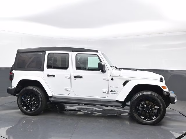 2023 Bright White Clearcoat Jeep Wrangler Sahara 4xe 4X4 SUV