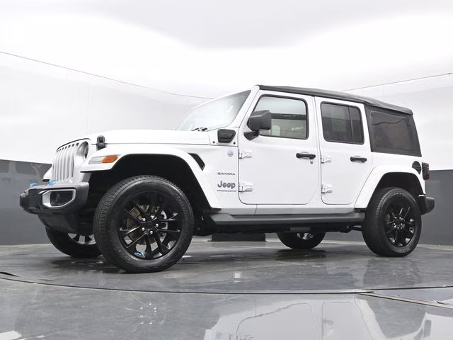 2023 Bright White Clearcoat Jeep Wrangler Sahara 4xe 4X4 SUV