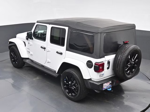 2023 Bright White Clearcoat Jeep Wrangler Sahara 4xe 4X4 SUV