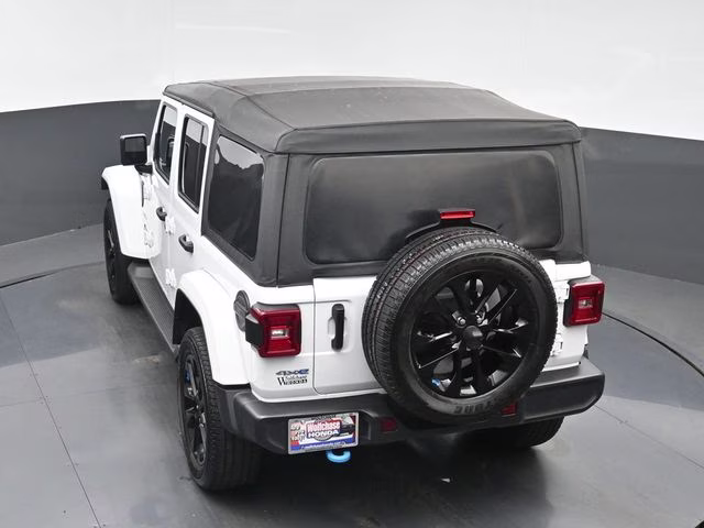 2023 Bright White Clearcoat Jeep Wrangler Sahara 4xe 4X4 SUV