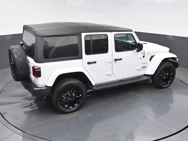 2023 Bright White Clearcoat Jeep Wrangler Sahara 4xe 4X4 SUV