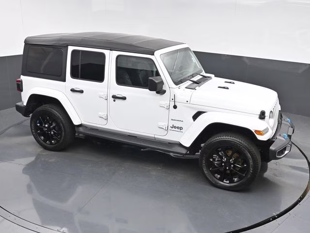 2023 Bright White Clearcoat Jeep Wrangler Sahara 4xe 4X4 SUV