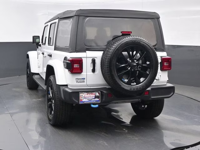 2023 Bright White Clearcoat Jeep Wrangler Sahara 4xe 4X4 SUV