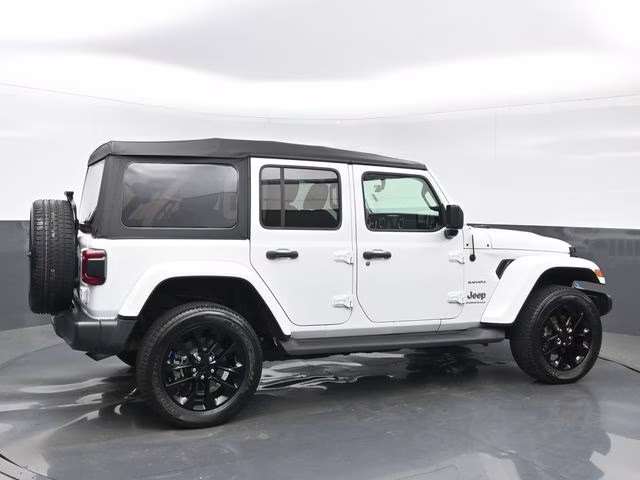 2023 Bright White Clearcoat Jeep Wrangler Sahara 4xe 4X4 SUV