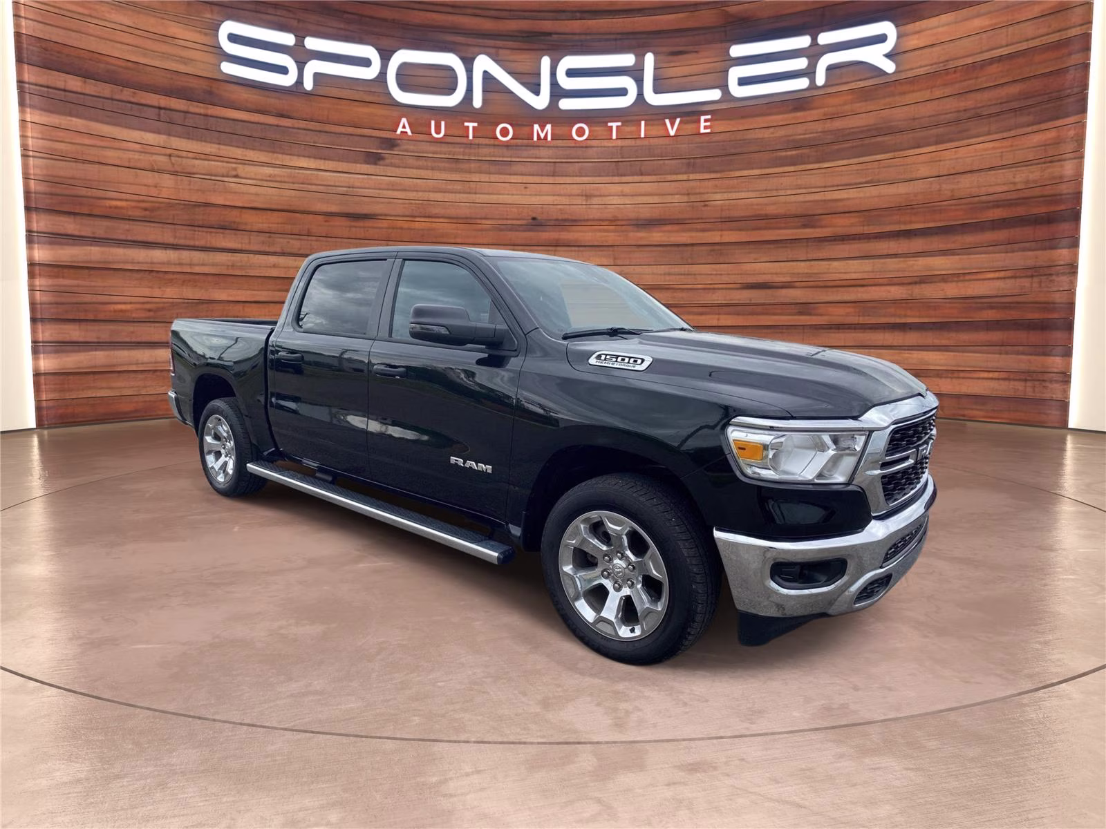 2023 Diamond Black Crystal Pearlcoat Ram 1500 Big Horn 4X4 Truck