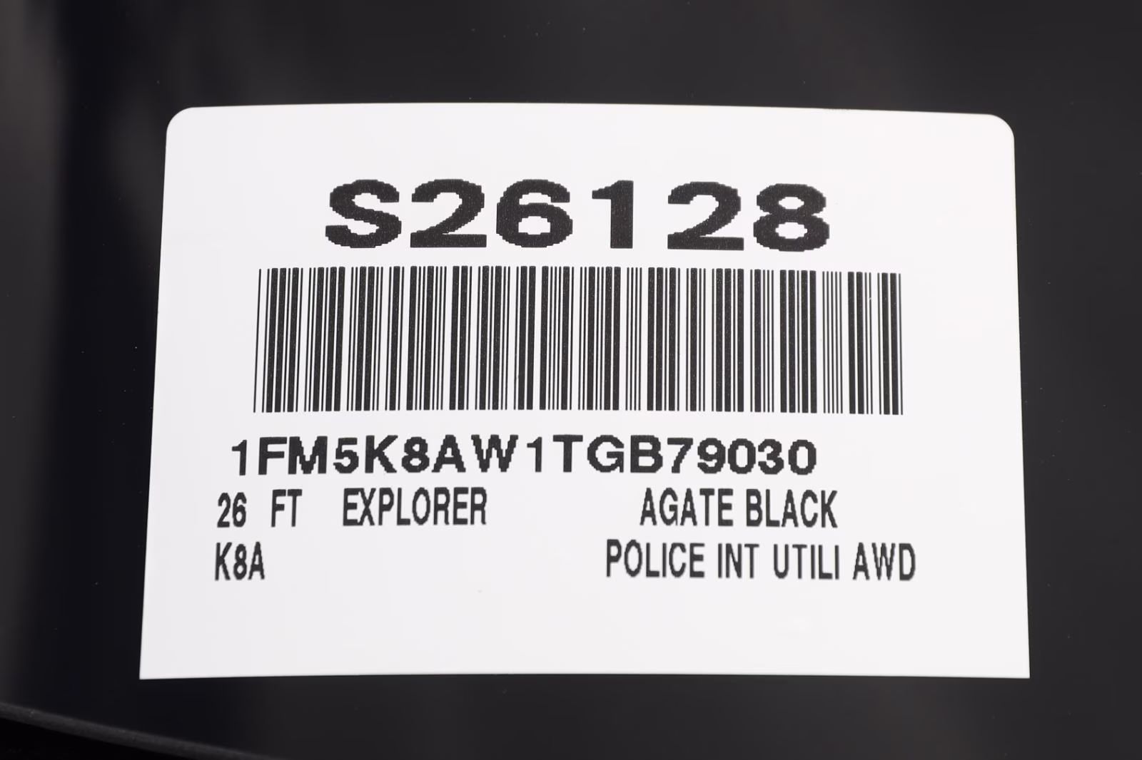 2026 Agate Black Ford Police Interceptor Utility AWD SUV
