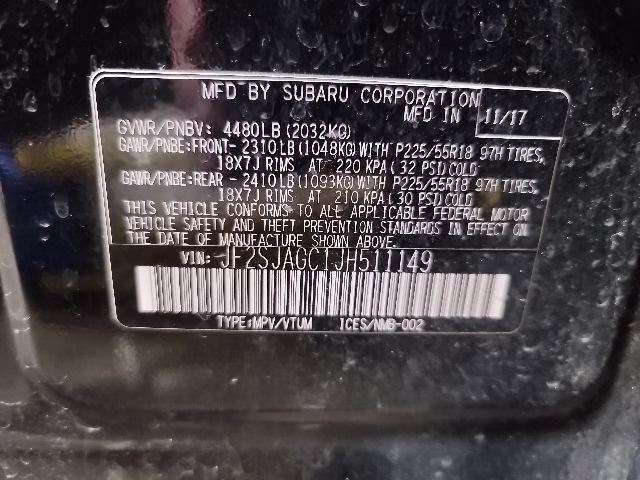 2018 Crystal Black Silica Subaru Forester 2.5i Premium AWD SUV