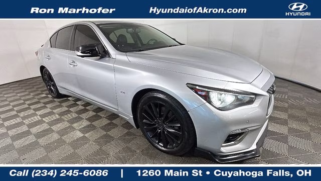 2018 Liquid Platinum INFINITI Q50 3.0t LUXE AWD Sedan