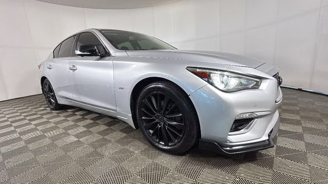 2018 Liquid Platinum INFINITI Q50 3.0t LUXE AWD Sedan
