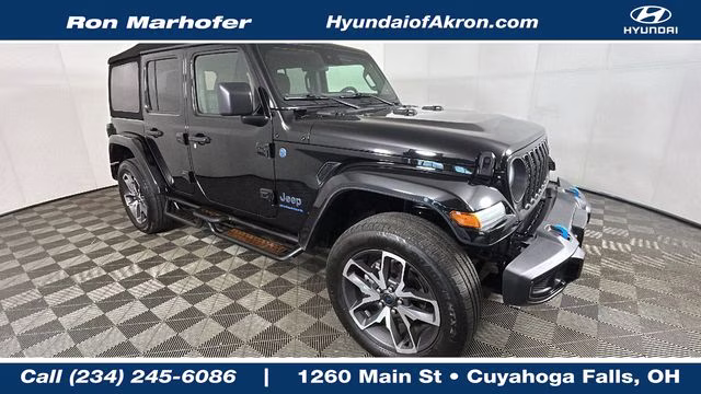 2024 Black Clearcoat Jeep Wrangler Sport S 4xe 4X4 SUV