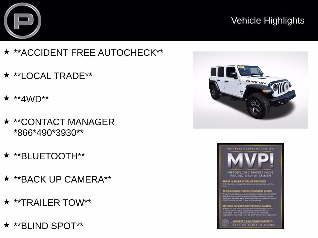 2020 Bright White Clearcoat Jeep Wrangler Unlimited Rubicon 4X4 SUV