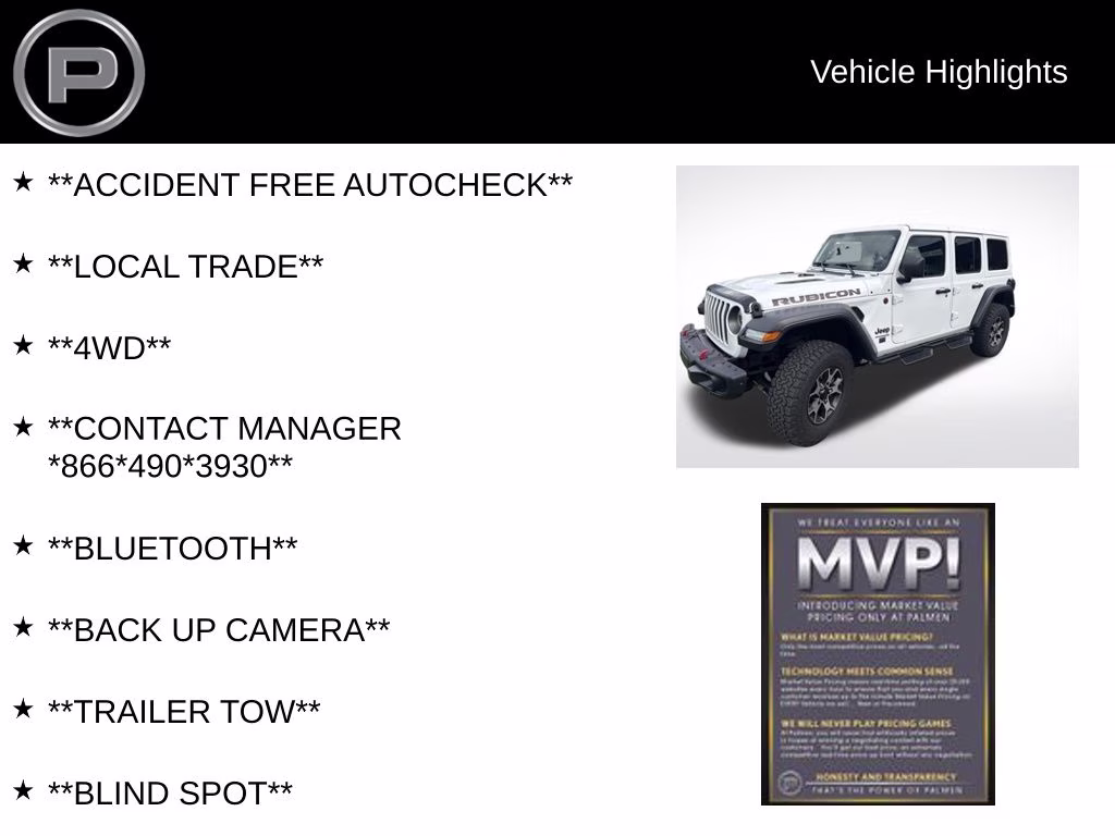 2020 Bright White Clearcoat Jeep Wrangler Unlimited Rubicon 4X4 SUV
