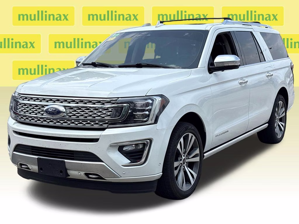 2021 White Metallic Ford Expedition Max Platinum 4X4 SUV