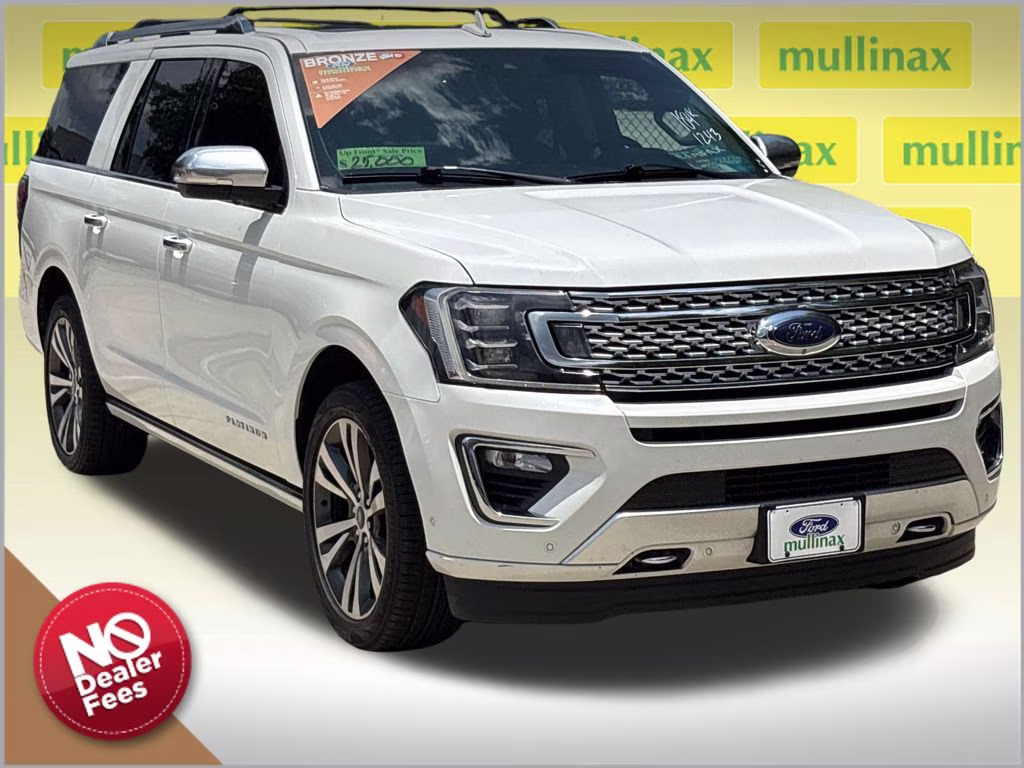 2021 White Metallic Ford Expedition Max Platinum 4X4 SUV