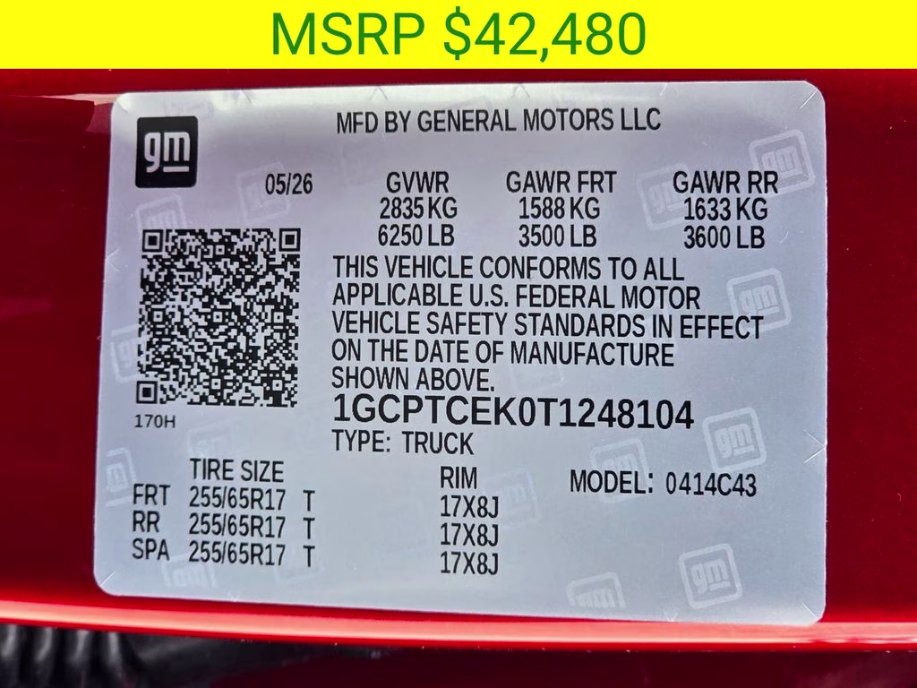 2026 Radiant Red Tintcoat Chevrolet Colorado LT 4X4 Truck