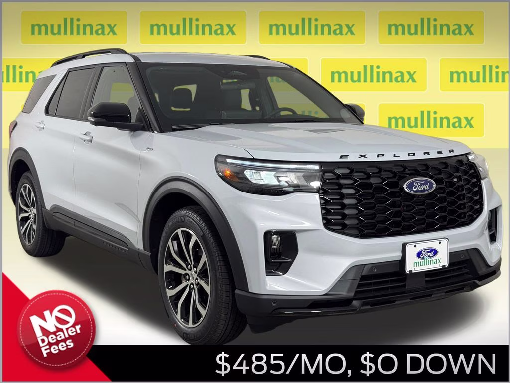 2026 Space White Metallic Ford Explorer ST-Line RWD SUV