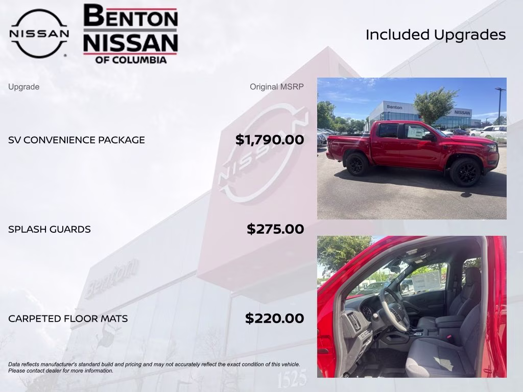2026 Red Alert Nissan Frontier SV 4X4 Truck