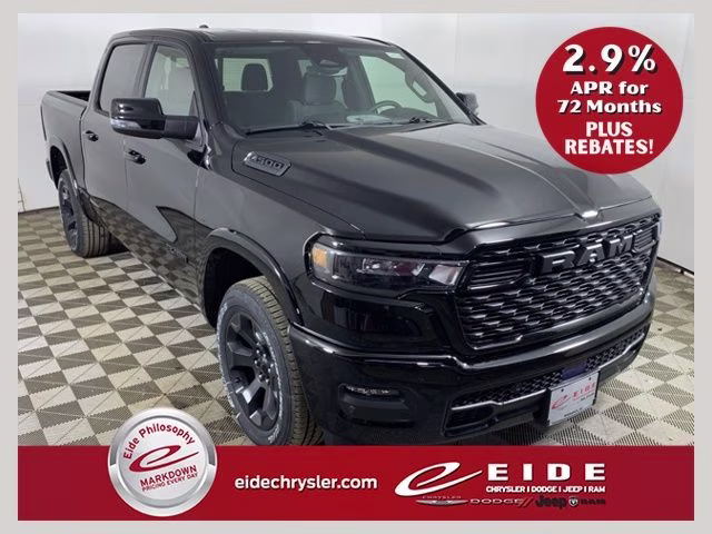 2026 Diamond Black Crystal Pearlcoat Ram 1500 Big Horn Night Edition 4X4 Truck
