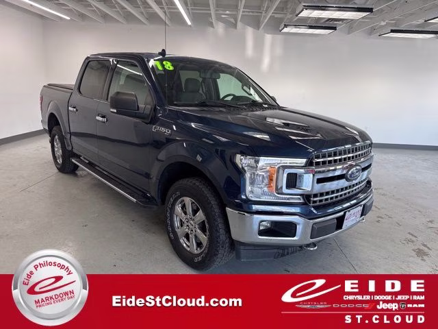 2018 Blue Jeans Metallic Ford F-150 XLT 4X4 Truck