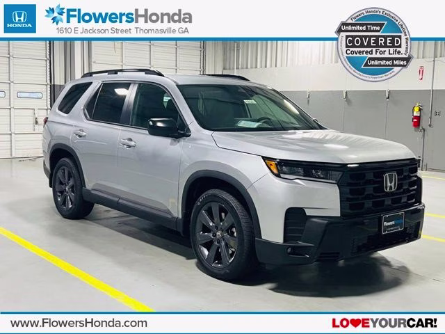 2026 Solar Silver Metallic Honda Pilot Sport FWD SUV