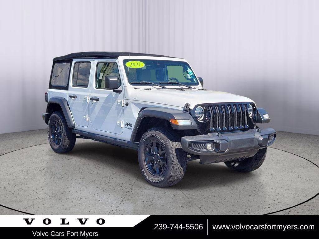 2021 Bright White Clearcoat Jeep Wrangler Unlimited Willys 4X4 SUV
