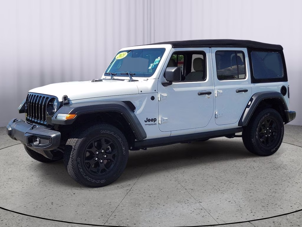 2021 Bright White Clearcoat Jeep Wrangler Unlimited Willys 4X4 SUV