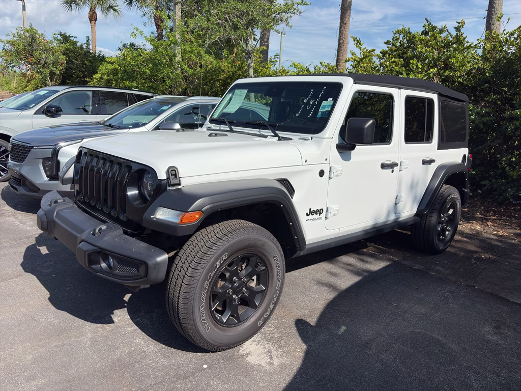 2021 Bright White Clearcoat Jeep Wrangler Unlimited Willys 4X4 SUV
