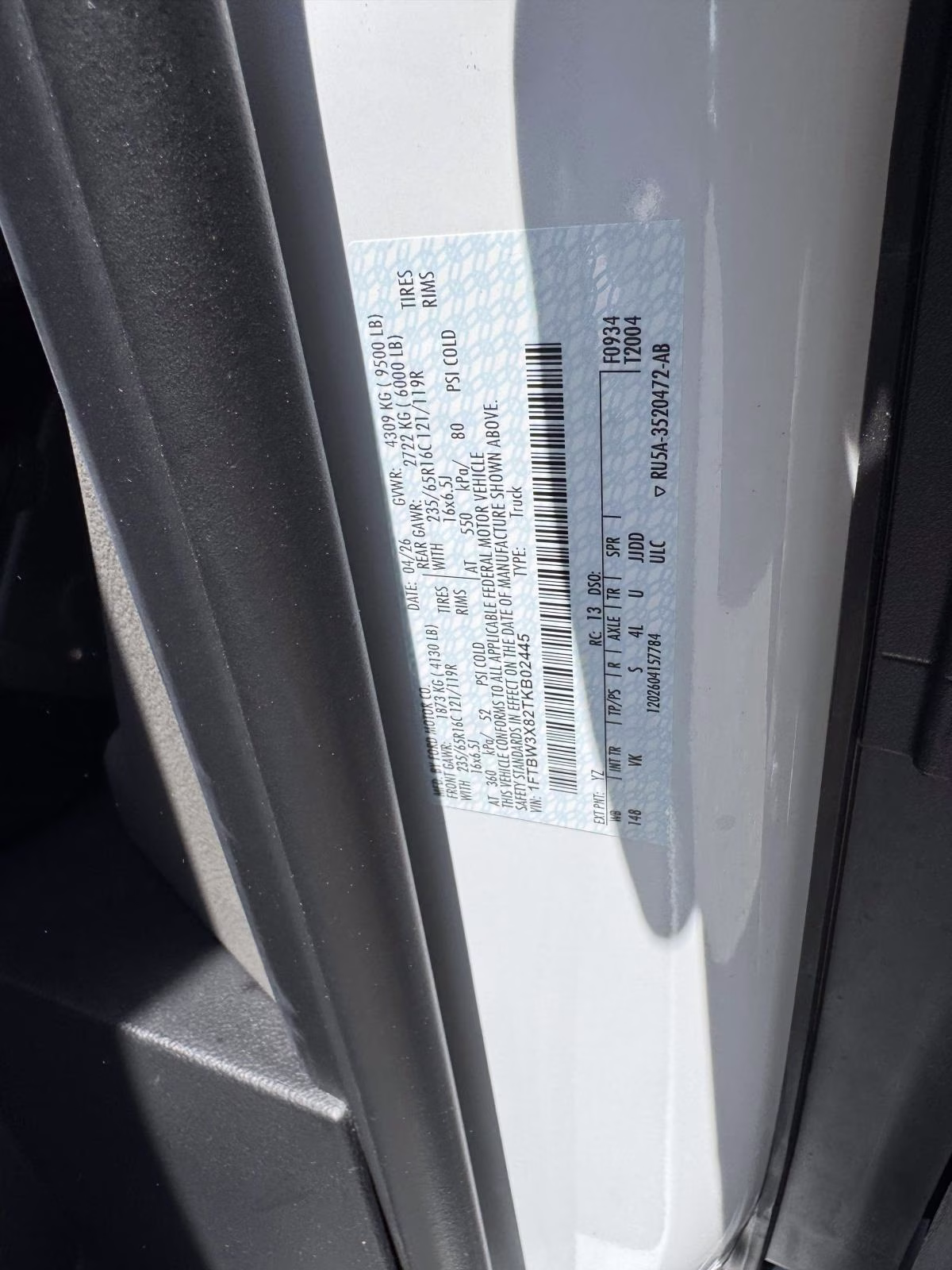 2026 White Ford Transit Cargo Van Base RWD Van
